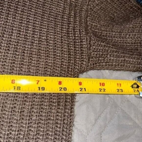 Don’t Ask Why Gray Long Sleeved Deep V Neck Acrylic Sweater One Size Fits Most - Picture 9 of 9